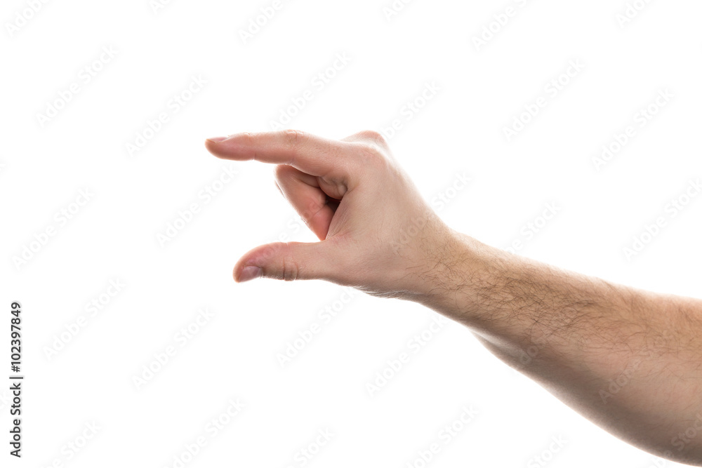 Hand sign isolated on white Hand sign isolated on white