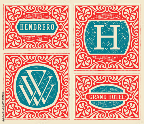 Vintage logo template, Hotel, Restaurant, Business or Boutique I