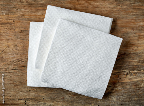 White paper napkins photo