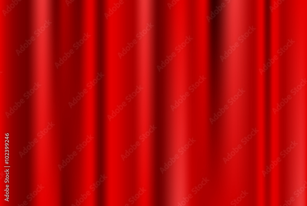 Red fabric curtain wave vector illustration. Red fabric curtain wave vector illustration.