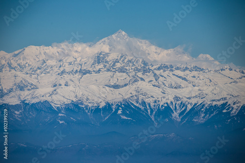 View to peak  Nanga Parbat from Gulmarg. © astreluk