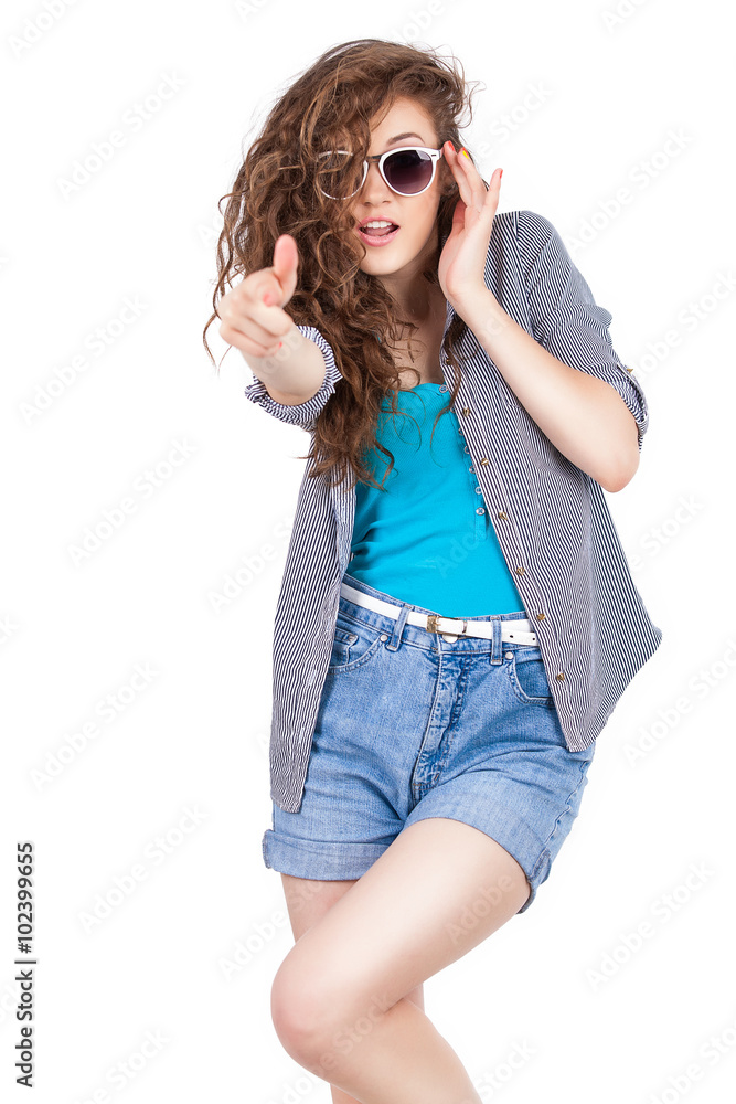 fashion portrait of sensual stylish woman on a white background fashion portrait of sensual stylish woman on a white background
