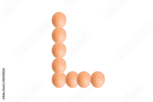 L,Egg alphabet uppercase.