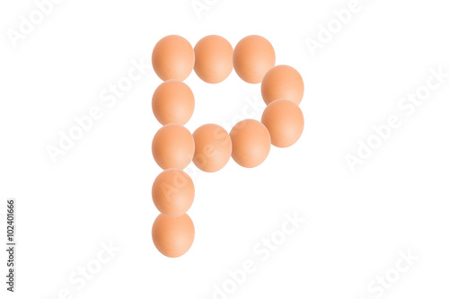 P,Egg alphabet uppercase.