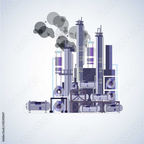 Heavy industry. factory - vector