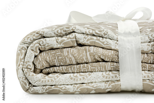 Duvet on white background