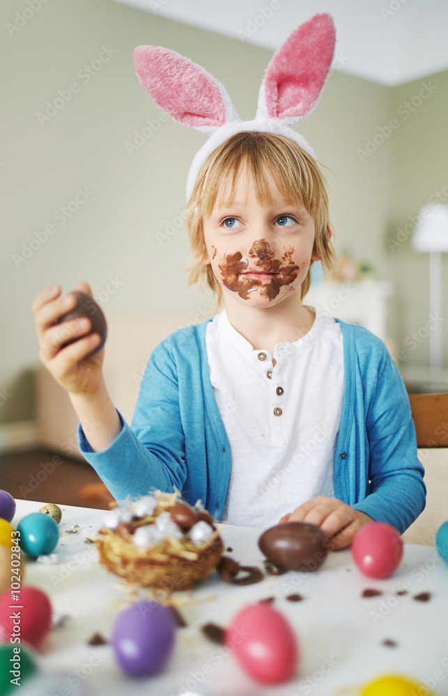 Fototapeta premium Having Easter dessert