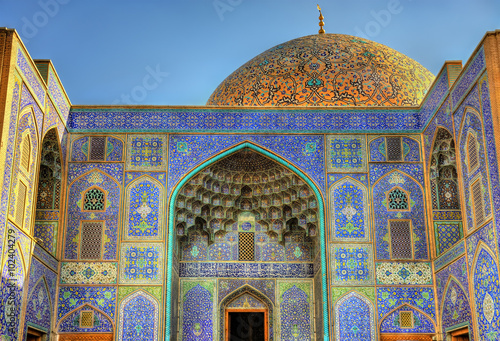 Sheikh Lotfollah Mosque on Naqsh-e Jahan Square of Isfahan, Iran photo