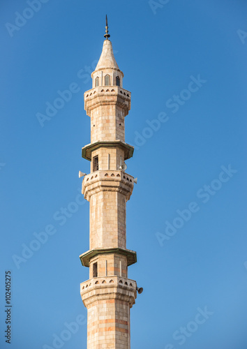 mosque minaret in Amman city, Jordan
