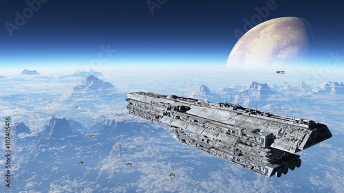 Tableau sur toile nave espacial
