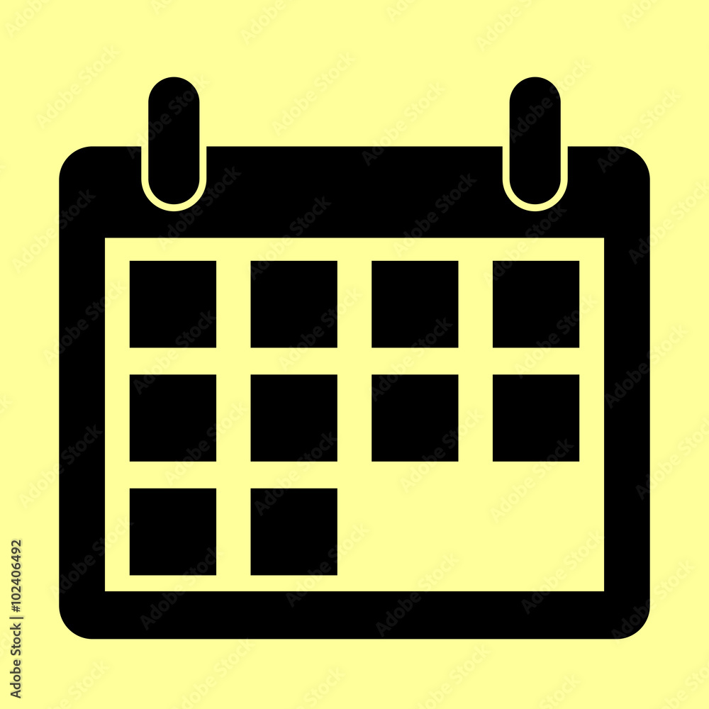 Calendar sign. Flat style icon Calendar sign. Flat style icon