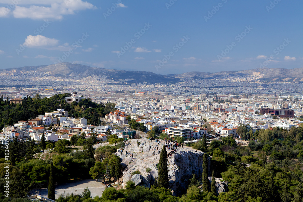Naklejka premium Athens cityscape view from the Acrópolis.