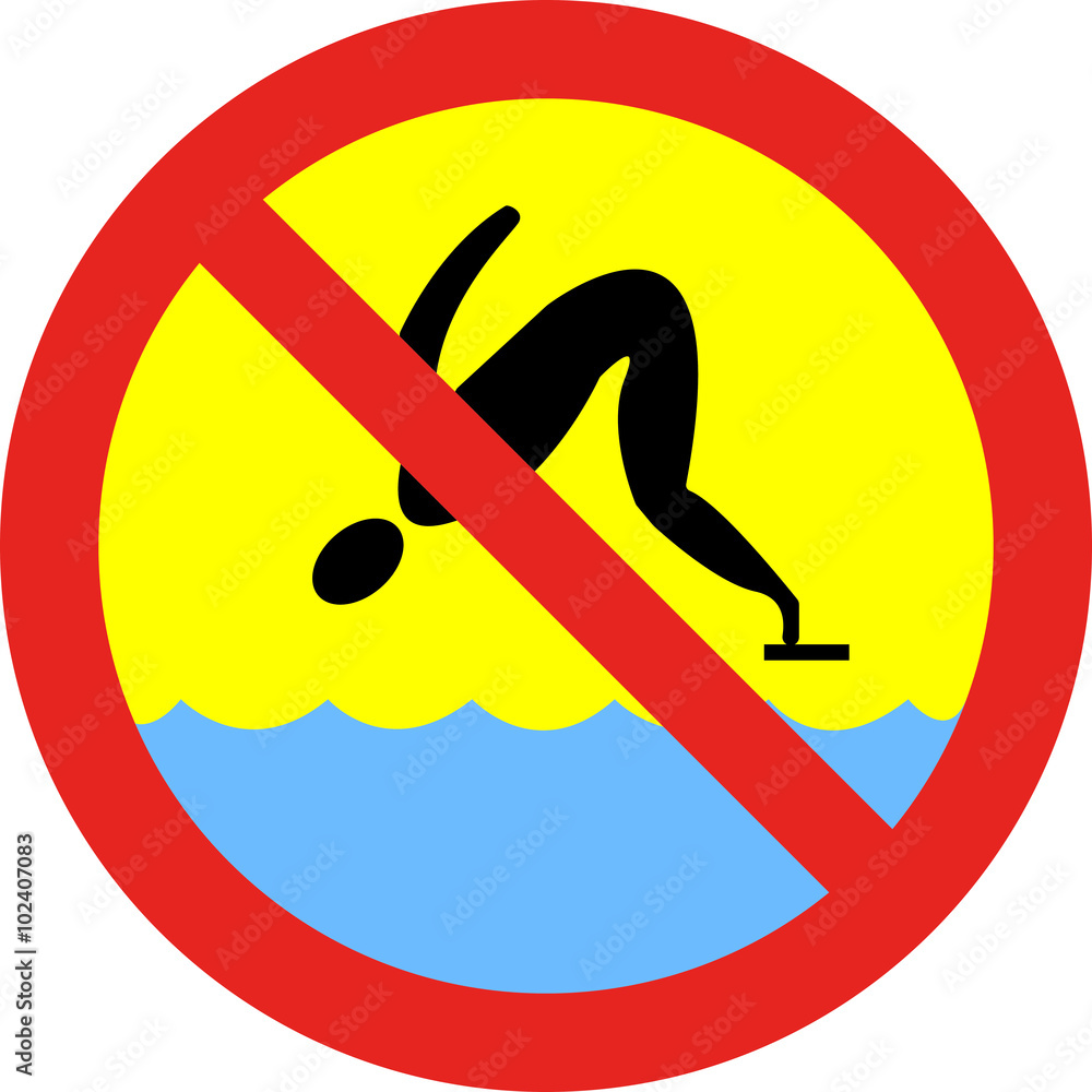 Zakaz nurkowania - obrazy, fototapety, plakaty 