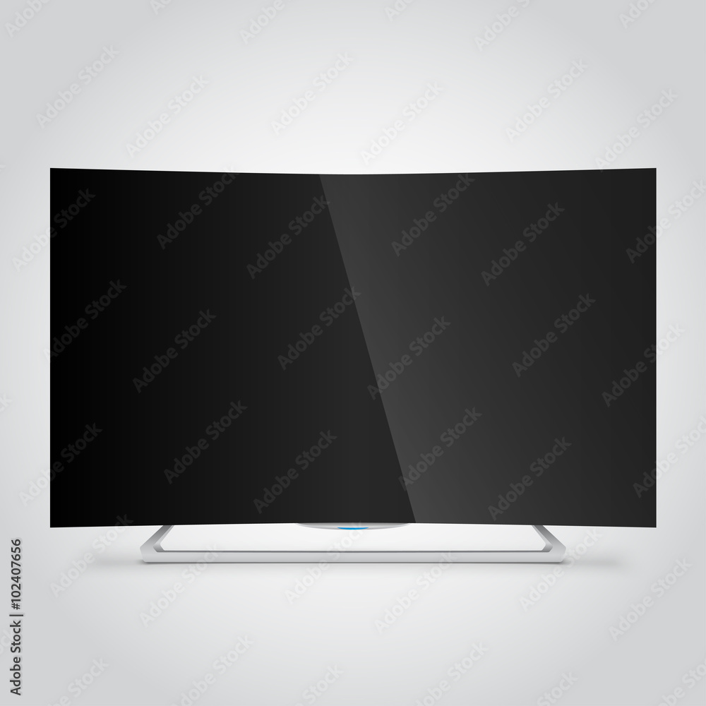 Flat Smart TV Mockup with blank screen, flat screen lcd, realistic, vector Flat Smart TV Mockup with blank screen, flat screen lcd, realistic, vector
