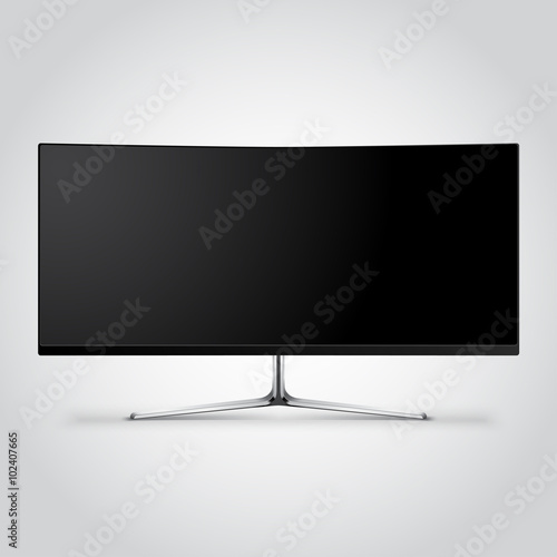 Wide screen computer monitor, Mockup of flat tv