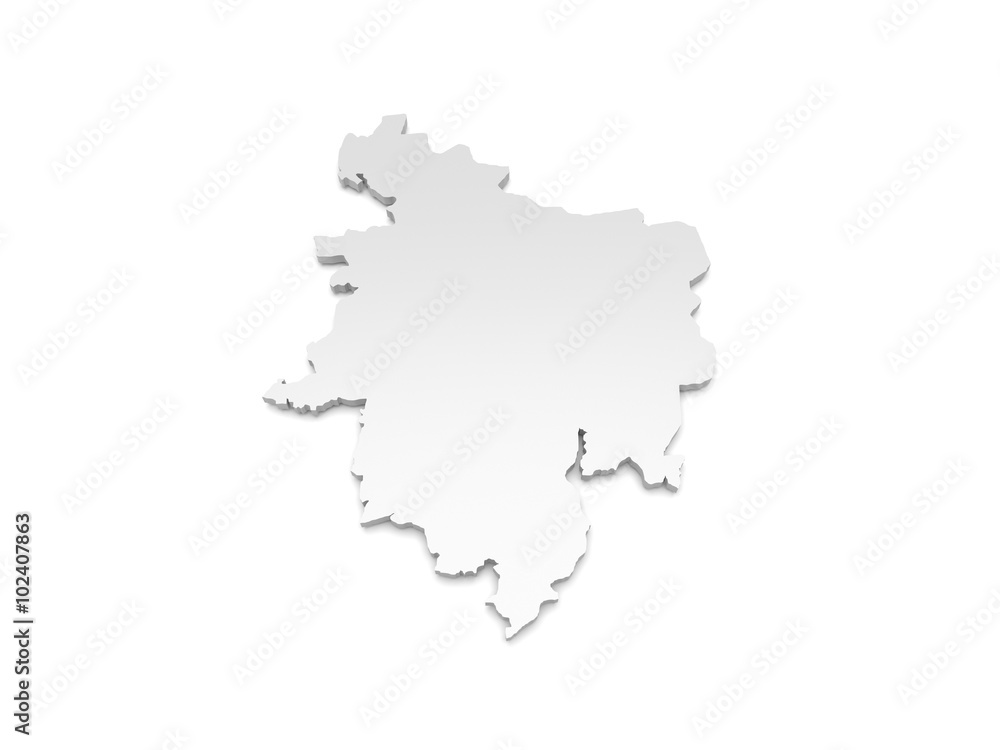 3D Karte Sachsen-Anhalt - Stendal