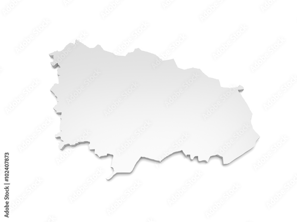 3D Karte Sachsen-Anhalt - Wittenberg