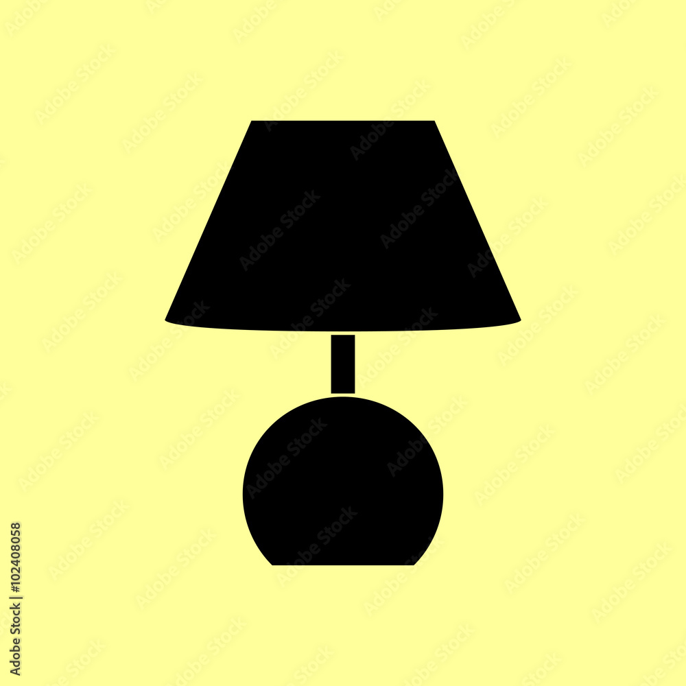 Lamp sign. Flat style icon Lamp sign. Flat style icon