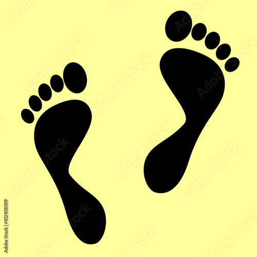 Foot prints sign