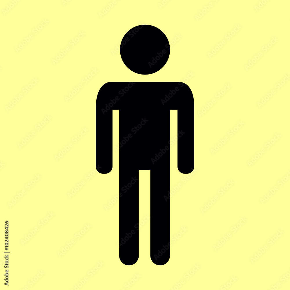 Man sign. Flat style icon Man sign. Flat style icon