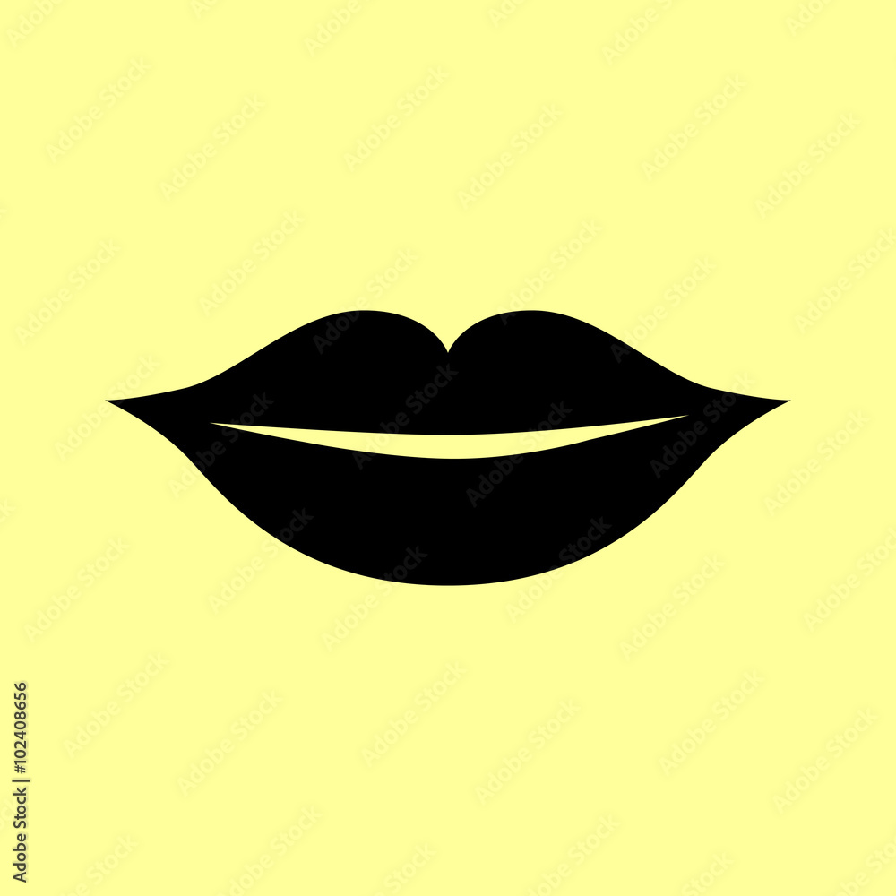 Lips sign. Flat style icon Lips sign. Flat style icon