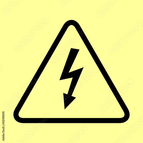 High voltage danger sign