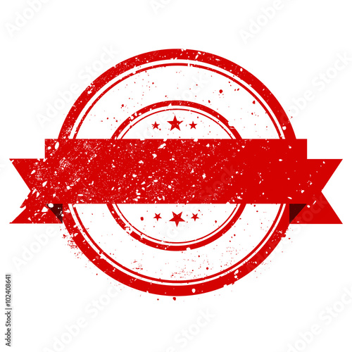 Blank red rubber stamp vector