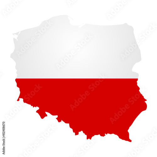 Poland country silhouette vector