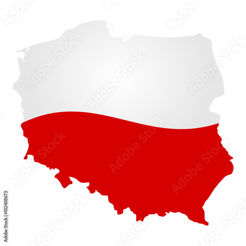 Poland country silhouette vector