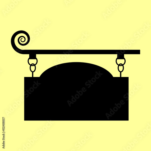Vector wrought iron sign