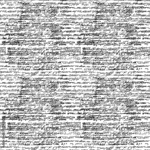 Seamless endless pattern background with handwritten mathematical equations on blackboard.
