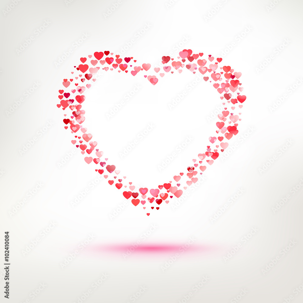 Red Vector Love Heart Illustration Red Vector Love Heart Illustration