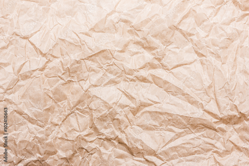 Obraz premium Brown crumpled paper background