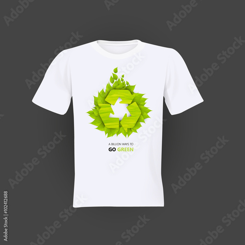 Green Eco Recycle T-shirt Design