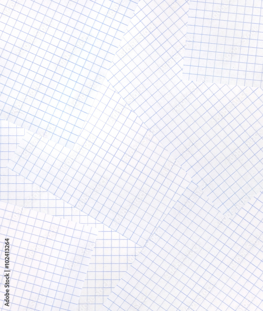 Several blank squared notebook sheets (as a paper background) Several blank squared notebook sheets (as a paper background)