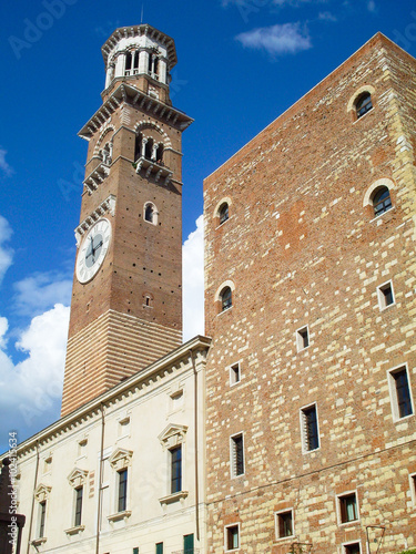 Wallpaper Mural Torre dei Lamberti
Verona, Italy – October  01, 2008: Torre dei Lamberti in Piazza delle Erbe
 Torontodigital.ca