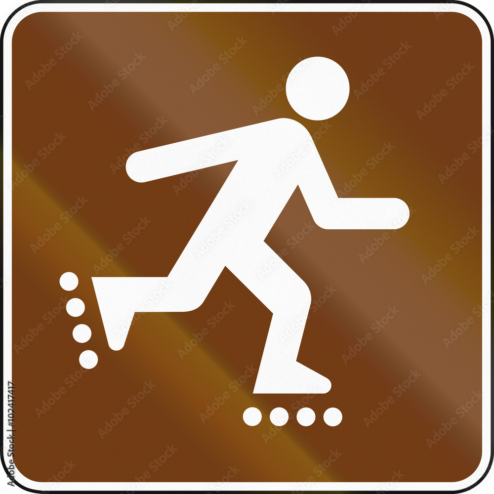 United States MUTCD guide road sign - In-Line Skating