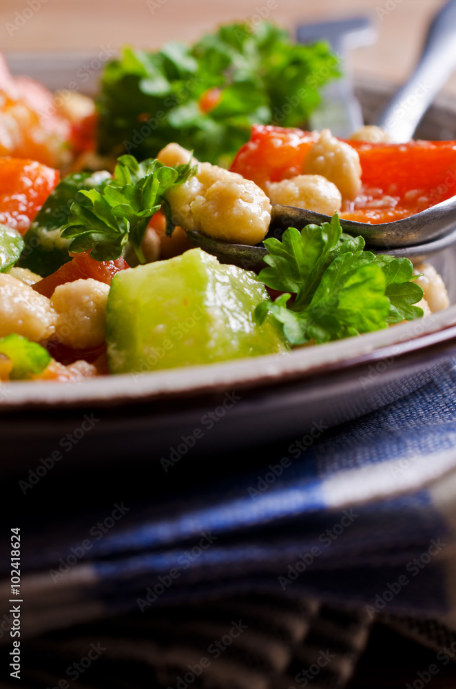 Salad with chickpeas and vegetables Salad with chickpeas and vegetables