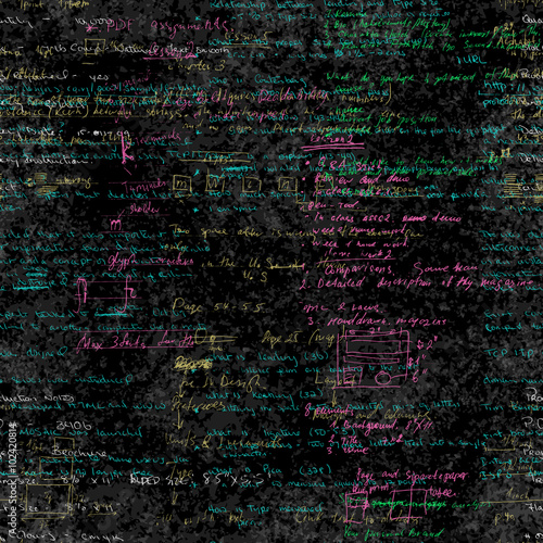 Seamless pattern with handwriting text. Calligraphic English text