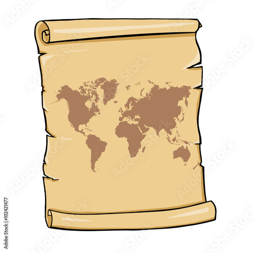 Vector Scroll with World Map