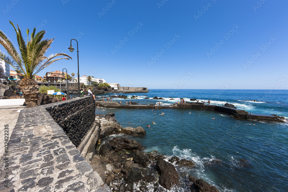 Promenade of Puerto de la Cruz, San Telmo, Tenerife North, Tenerife, Canary  Islands, Spain, Europe foto de Stock | Adobe Stock