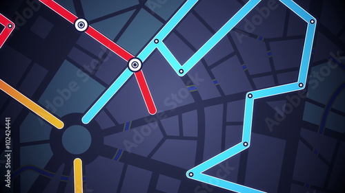 GPS Navigation, Localization. Seamless loop. 4k, Ultra HD, UHD.