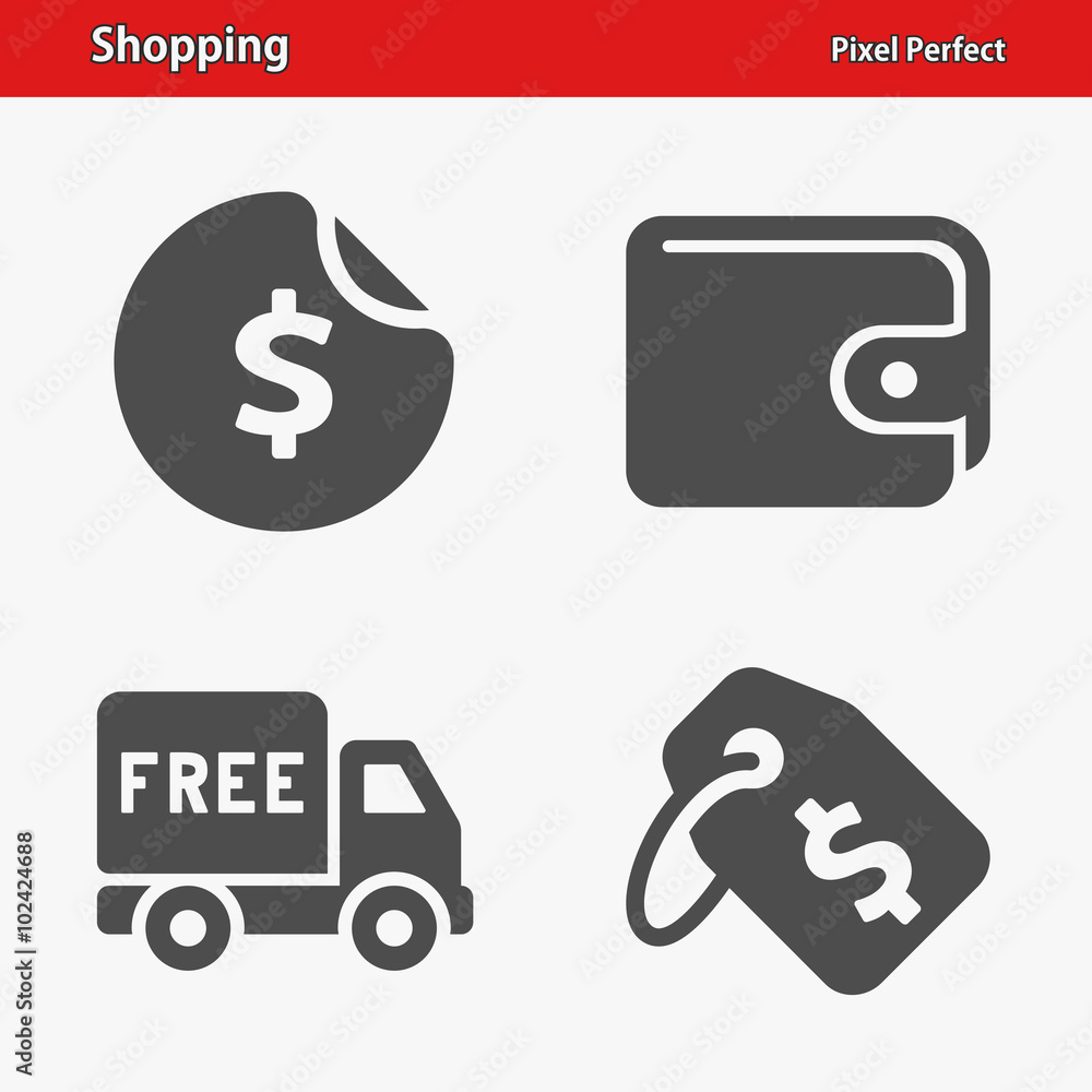 Shopping Icons. Professional, pixel perfect icons optimized for both large and small resolutions. EPS 8 format. Shopping Icons. Professional, pixel perfect icons optimized for both large and small resolutions. EPS 8 format.