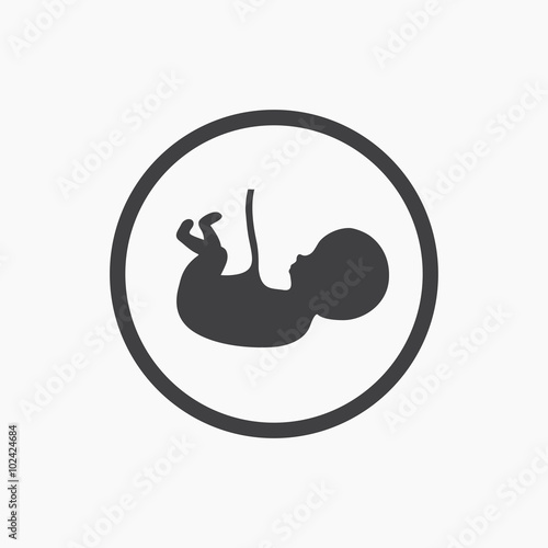 Abstract vector fetus symbol