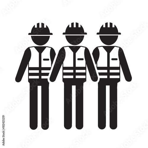 Construction Worker People Icon Illustration design