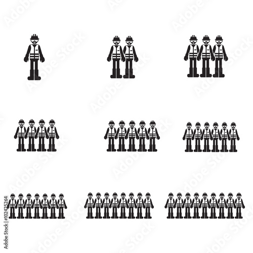 Construction Worker People Icon Illustration design