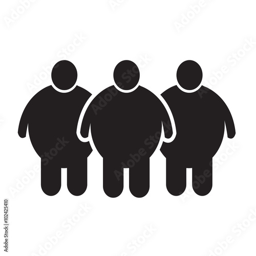 Fat People Icon Illustration design