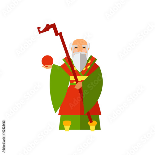 Chinese Old Wise Man Icon