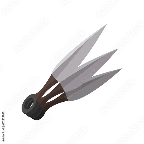 Ninja dagger cartoon icon
