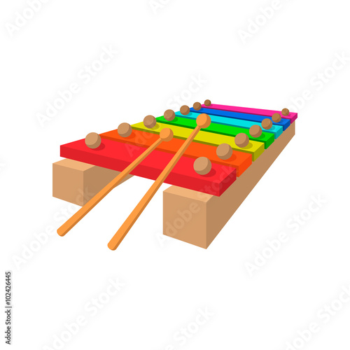 Xylophone cartoon icon 